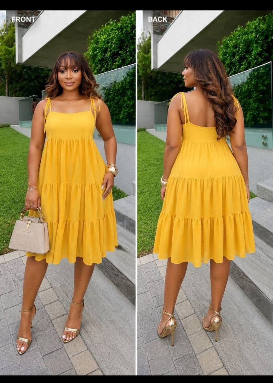 Yellow Straight Dress
