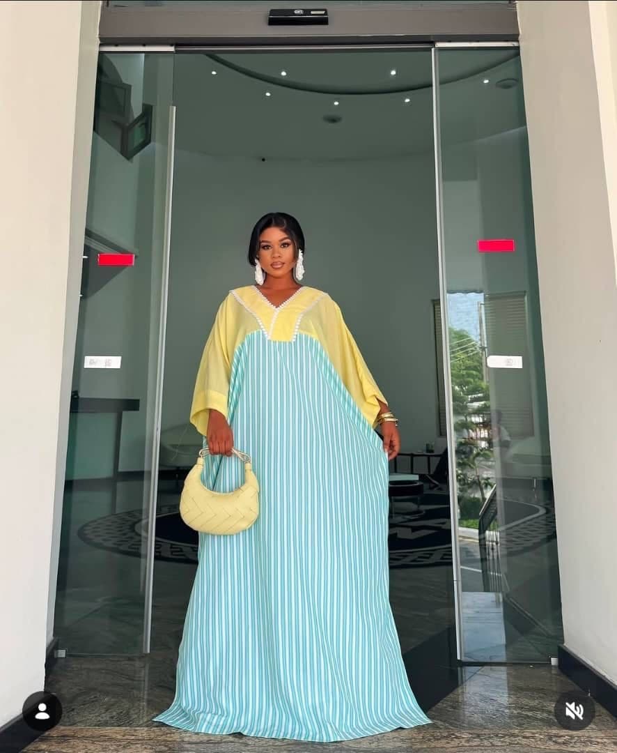 Pastel kaftan dress