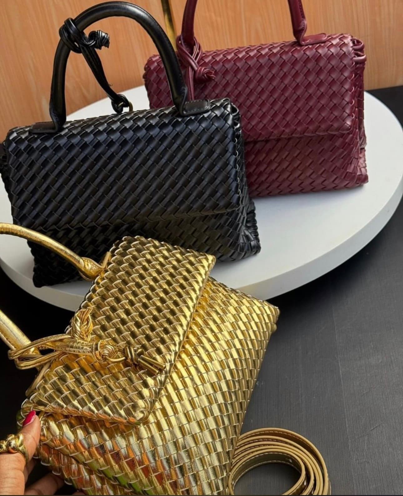 Woven handbag