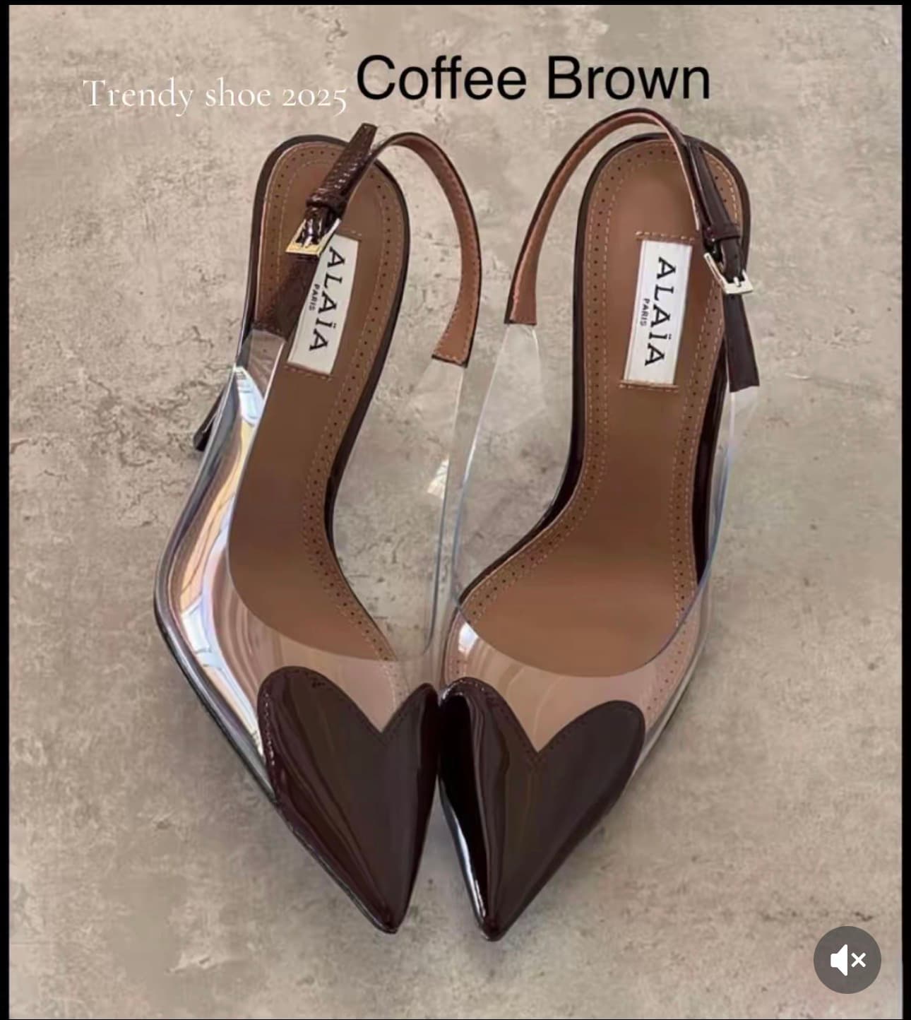 Transparent sling back Heels