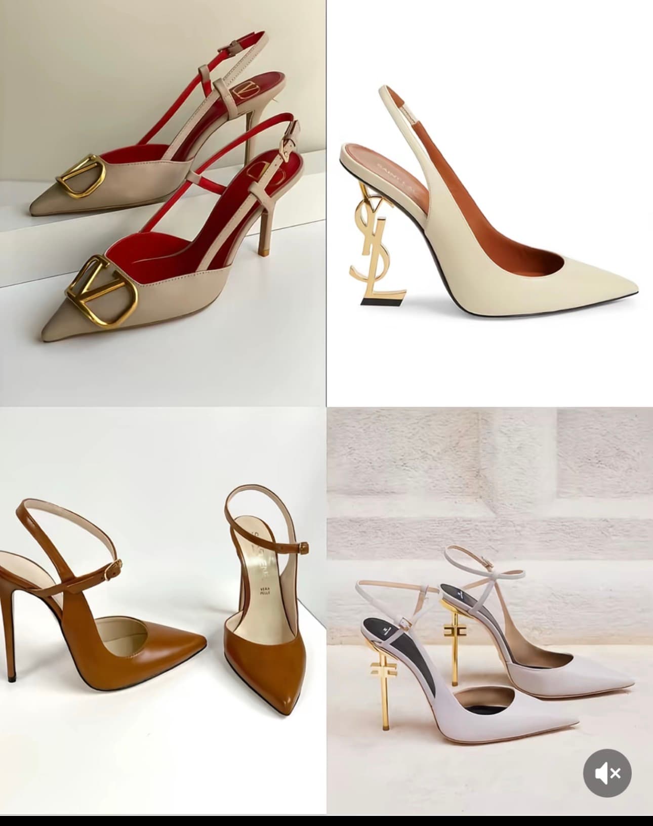 Luxury sling back Heels collection