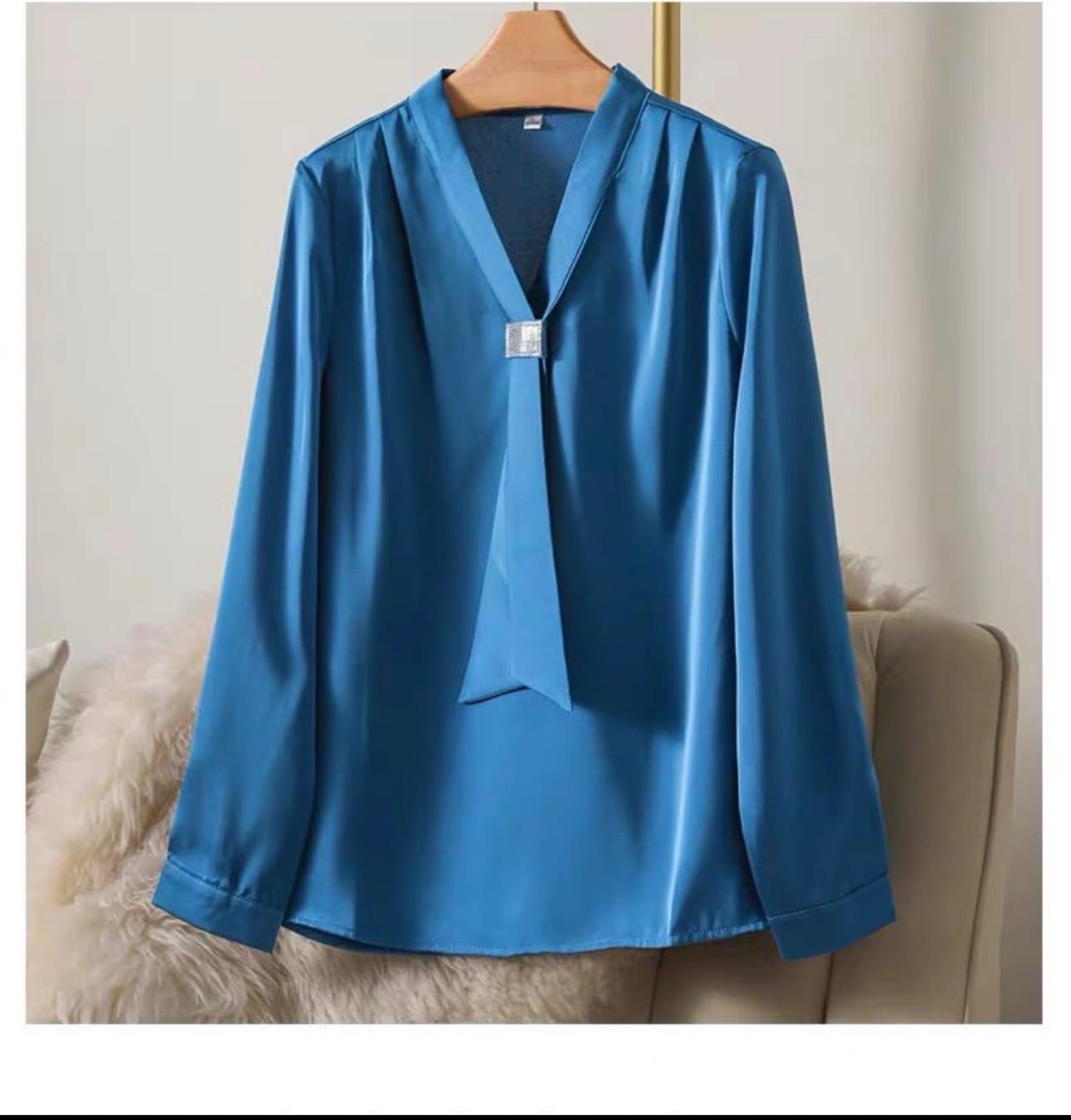 Satin Neck tie Blouse