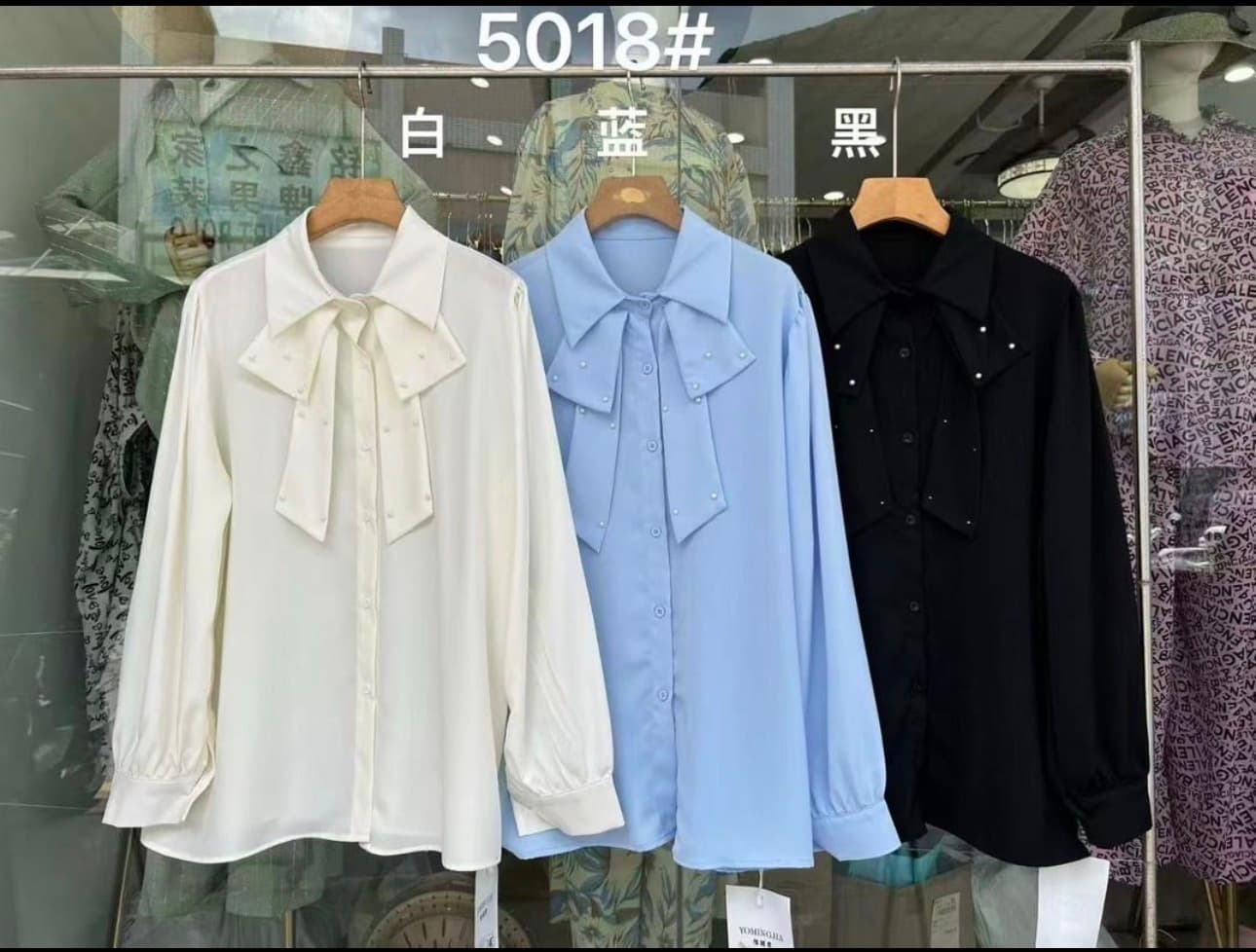 Pearl Bow Blouse