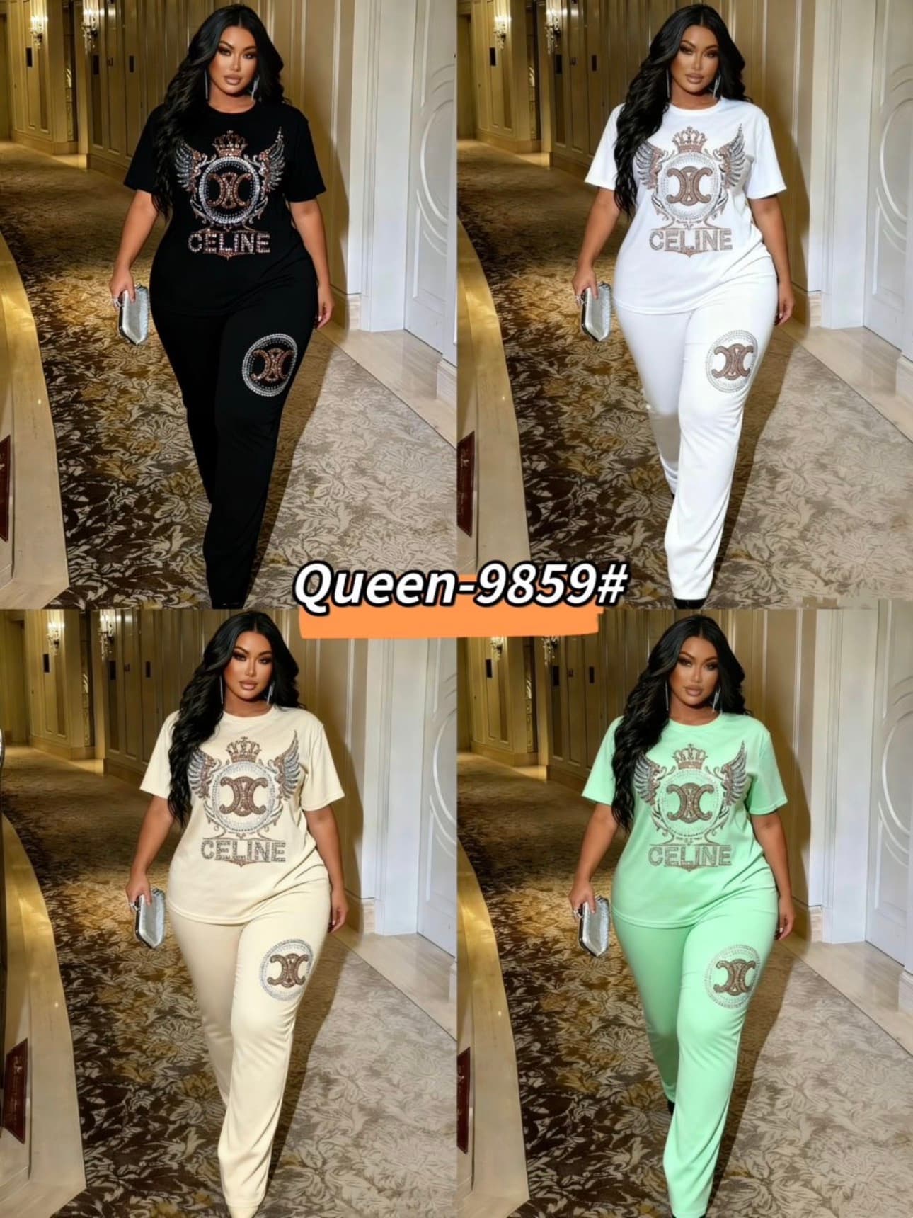 Celine-inspired luxe two piece set