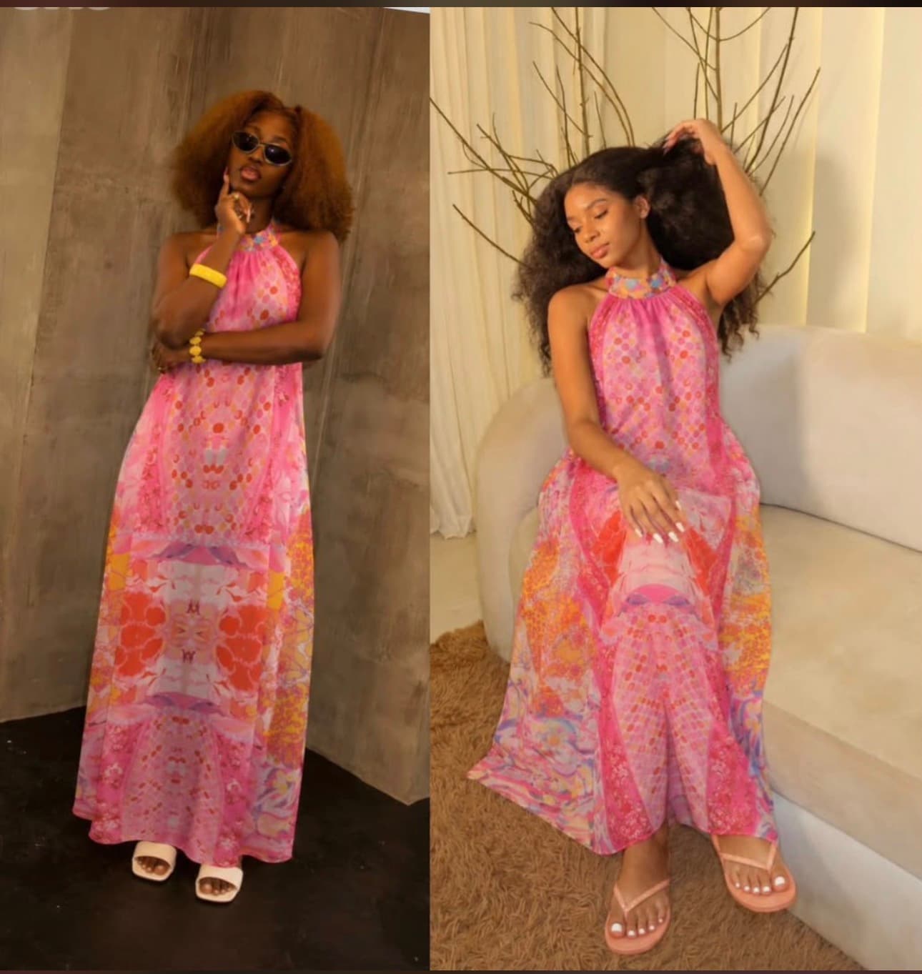 Floral Halter Maxi Dress