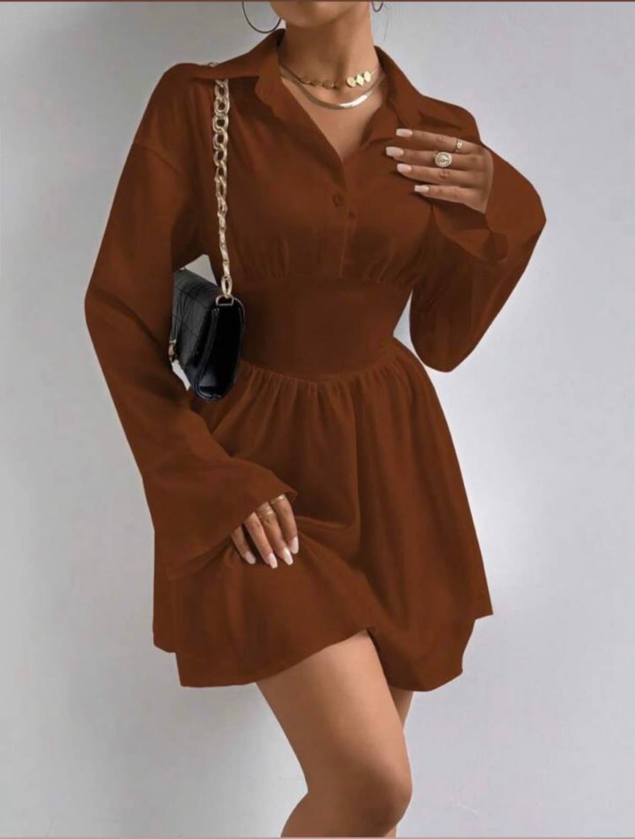 Long sleeve mini Dress