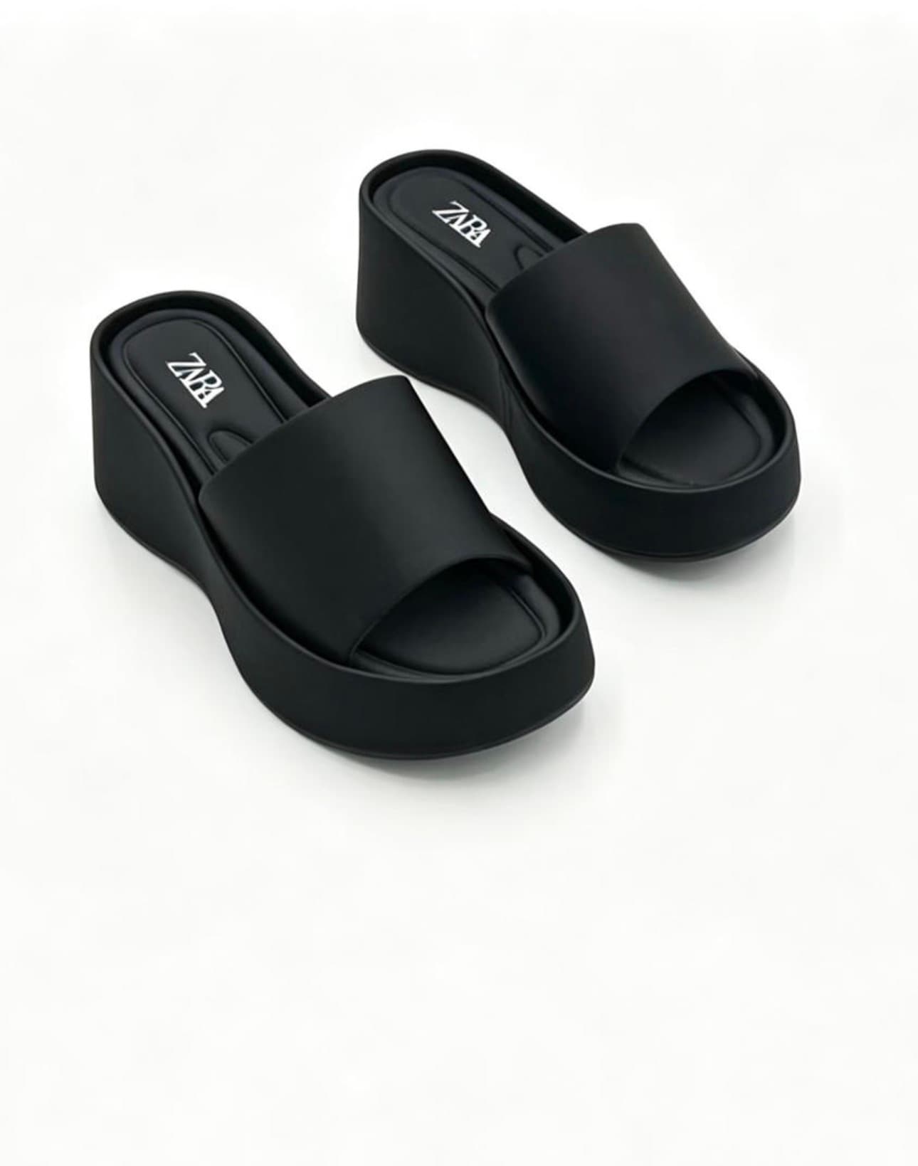 Platform wedge slide sandals